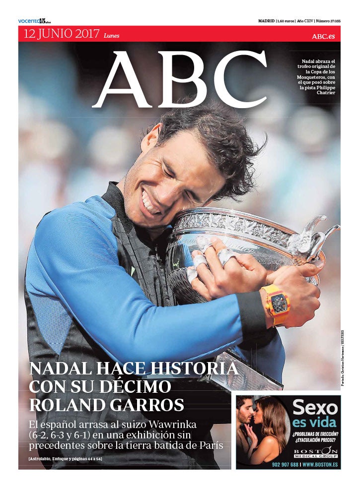 Las 58 portadas de Nadal en ABC