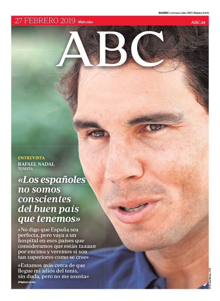 Las 58 portadas de Nadal en ABC