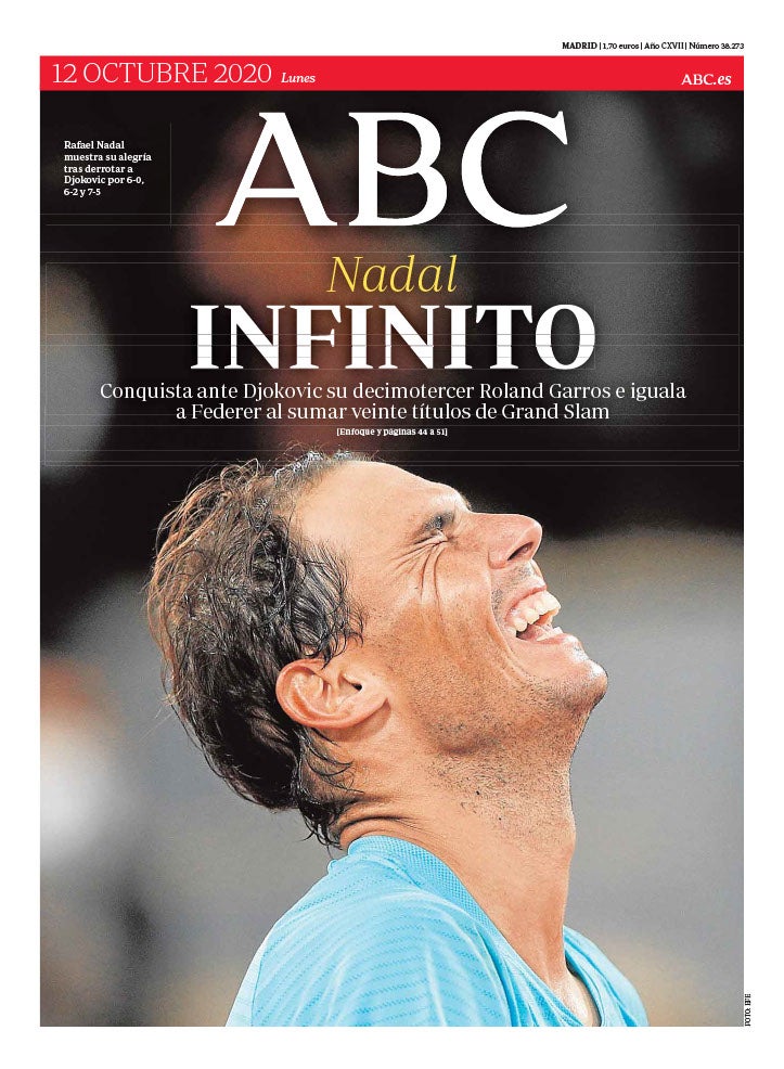 Las 58 portadas de Nadal en ABC