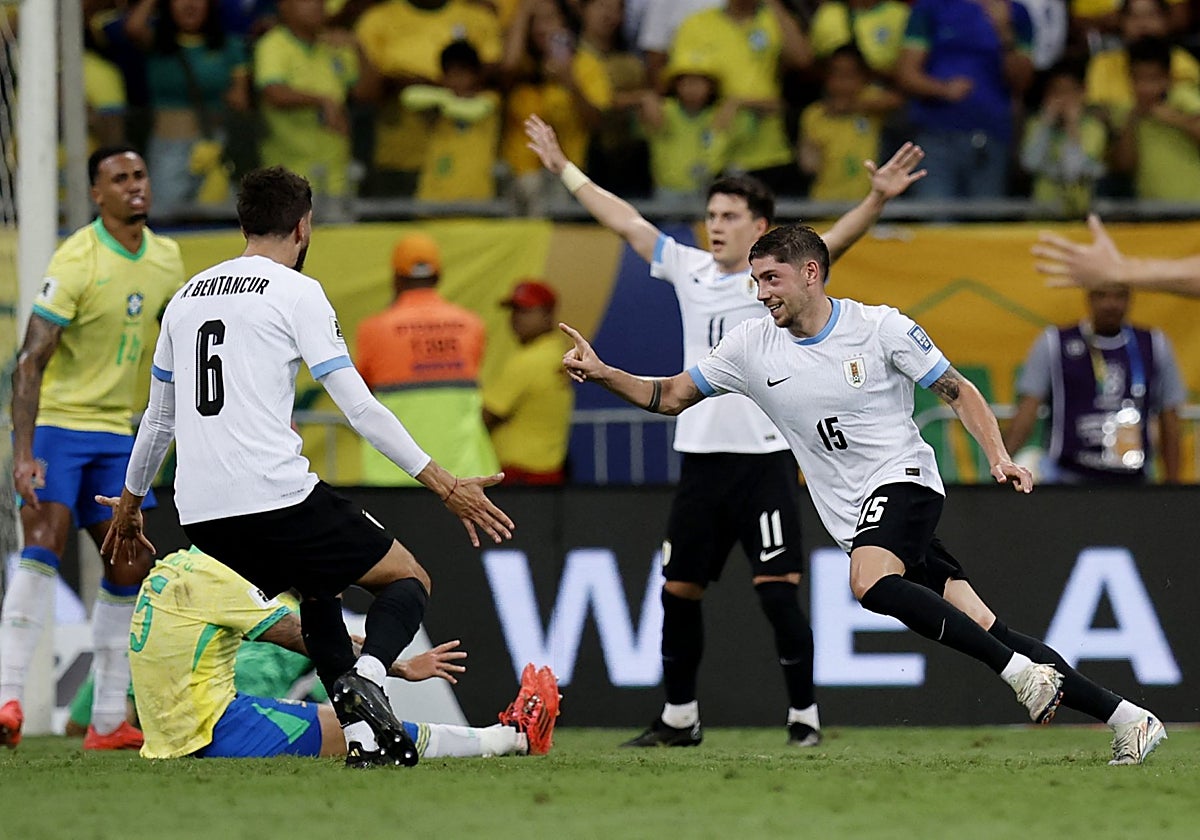 Valverde celebra el 0-1