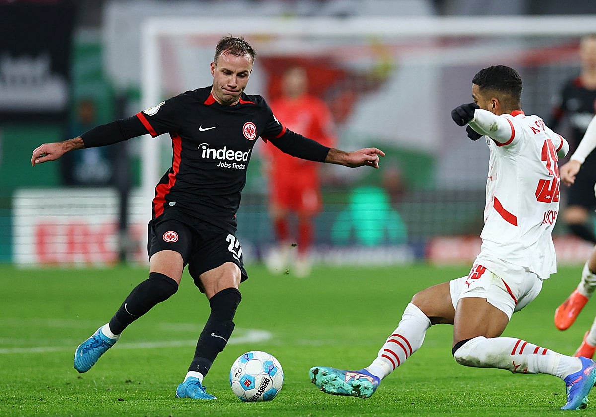 Mario Götze, en un partido con el Eintracht