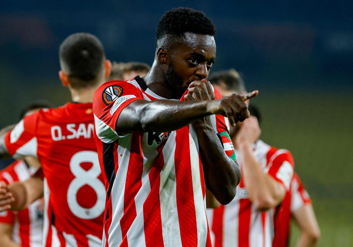 Iñaki Williams celebra el segundo gol