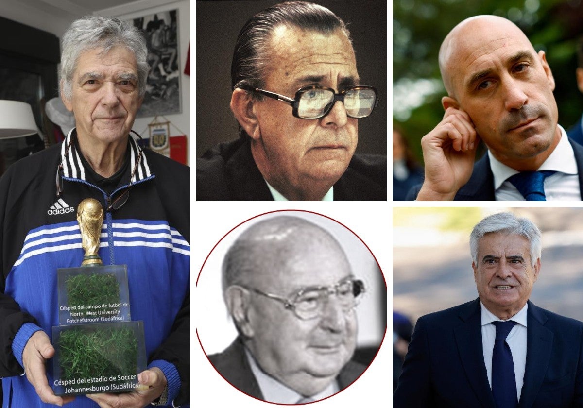 Villar, Porta, Roca, Rubiales y Rocha, expresidentes de la RFEF