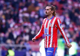 Griezmann durante un partido del Atlético