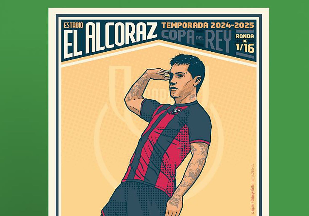 El Chimy Ávila celebrando un gol con la camiseta del Huesca en una ilustración del club oscense