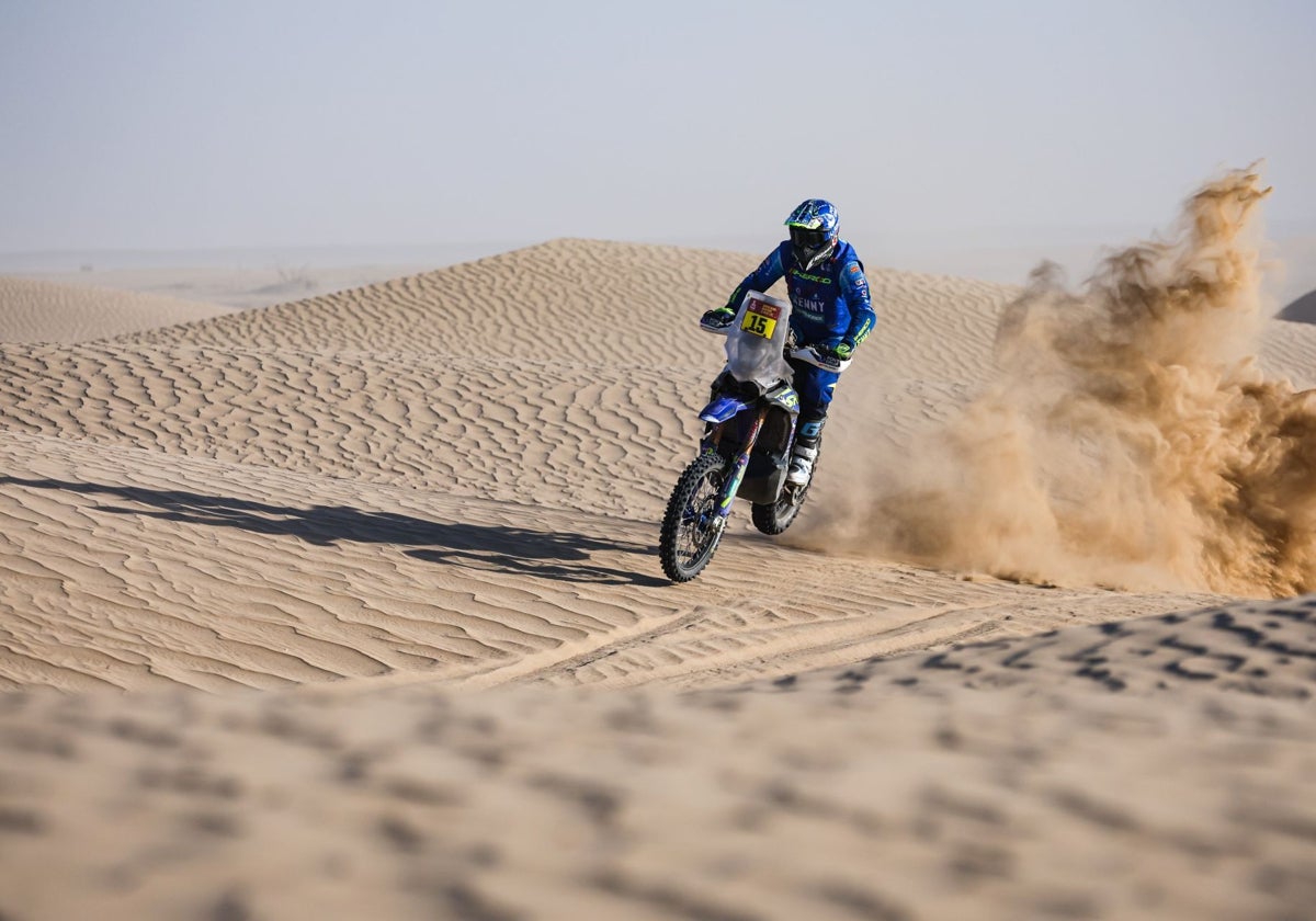 Santolino, durante la tercera etapa del Dakar