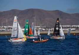 Pilar Pasanau, en el grupo de cabeza rumbo a Antigua