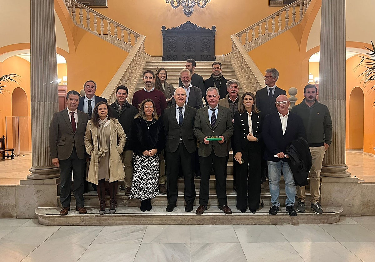 José Luis Sanz, en la recepción que ha mantenido con la nueva junta directiva de la Federación Andaluza de Remo