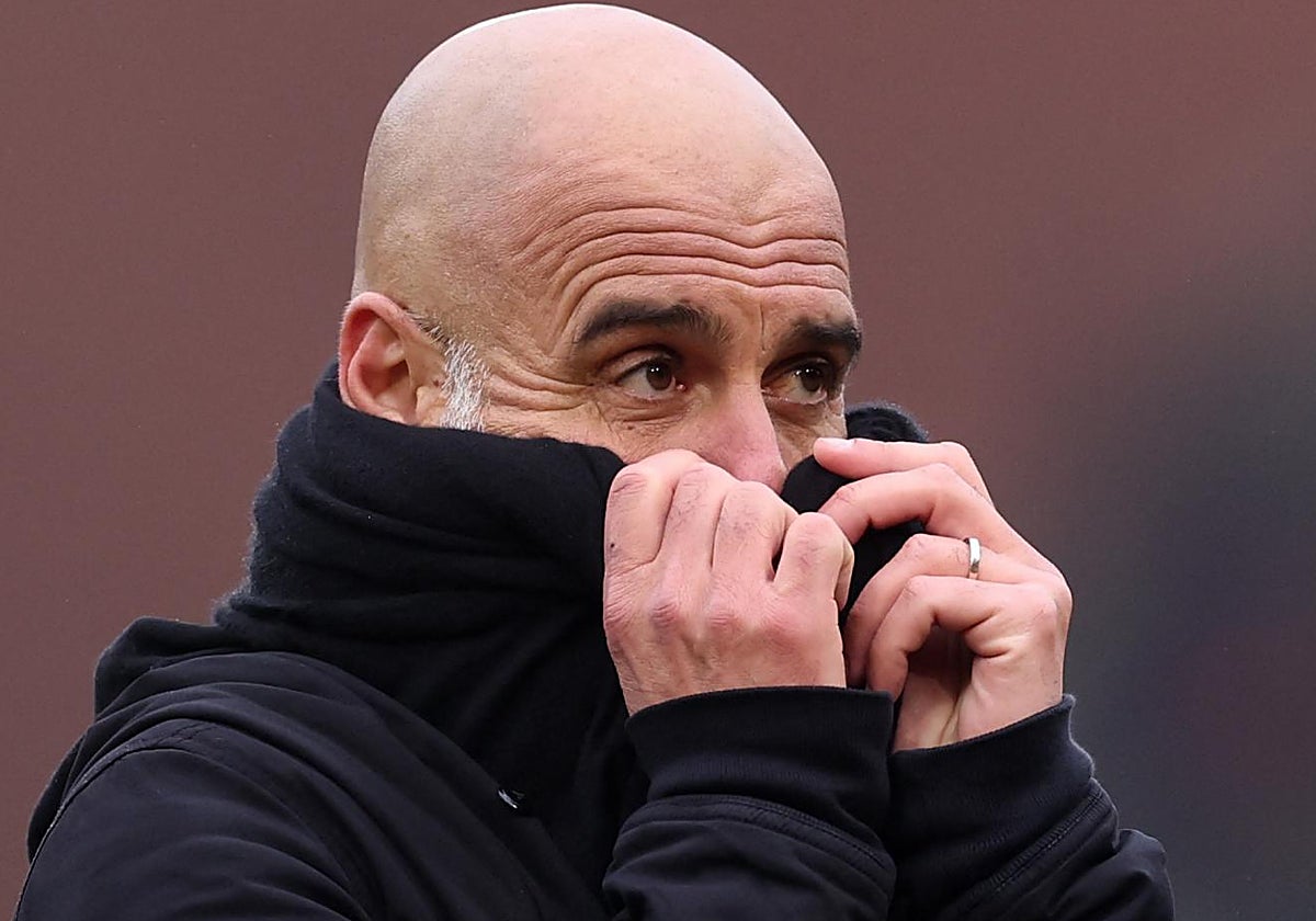 Guardiola en el partido contra el Leyton Orient (1-2)