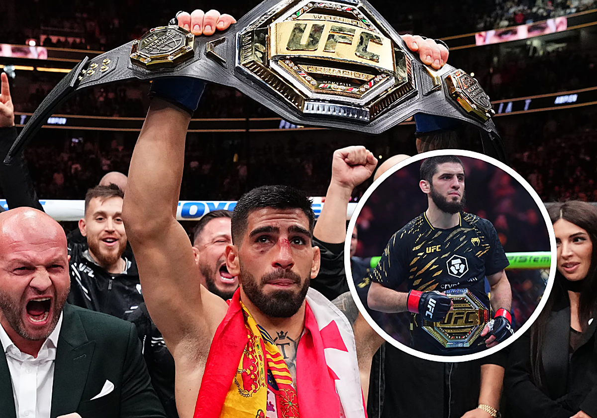 Ilia Topuria tras ganar el cinturón