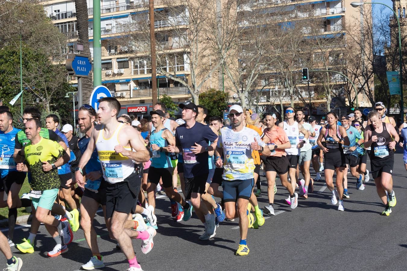 La maratón recorrió alguno de los principales barrios de la capital hispalense