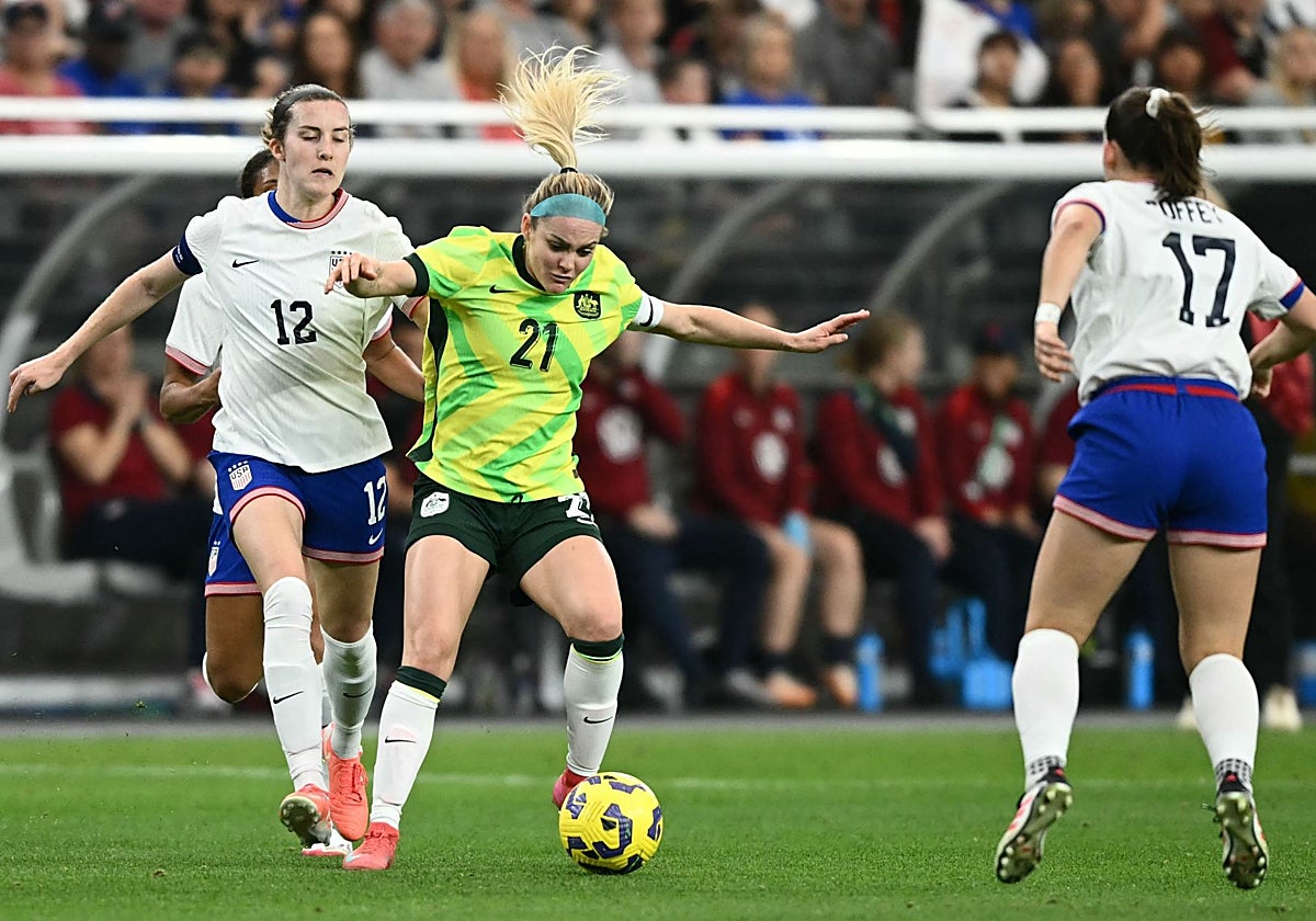 Imagen del partido entre Estados Unidos y Australia