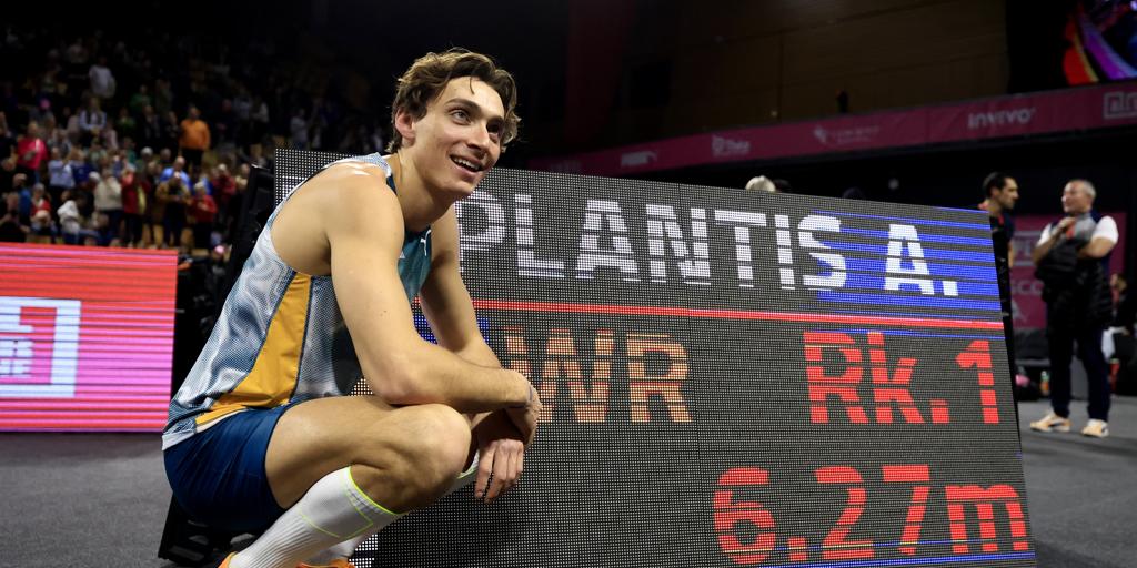 Mondo Duplantis supera su anterior récord del mundo, con 6,27 metros