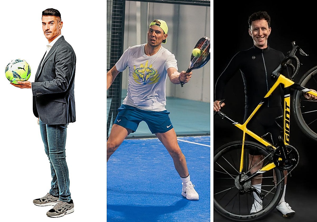 Álvaro Benito, Rafa Nadal y Joseba Beloki