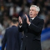 Ancelotti, durante el partido de Champions ante el Atlético de Madrid