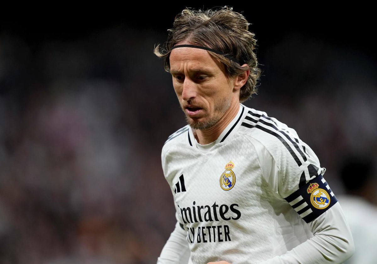 Modric, durante el partido ante el Rayo