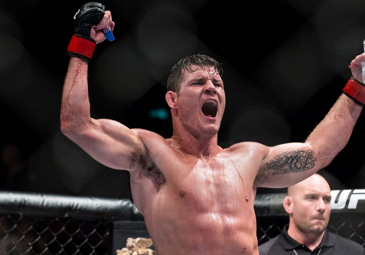 Michael Bisping celebra una victoria