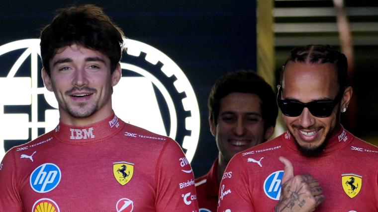 Charles Leclerc y Lewis Hamilton