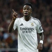 Vinicius, en el partido de Champions