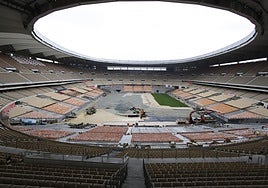 Patricia del Pozo, sobre las obras del estadio de la Cartuja para la final de Copa: «Esto va a quedar absolutamente espectacular»