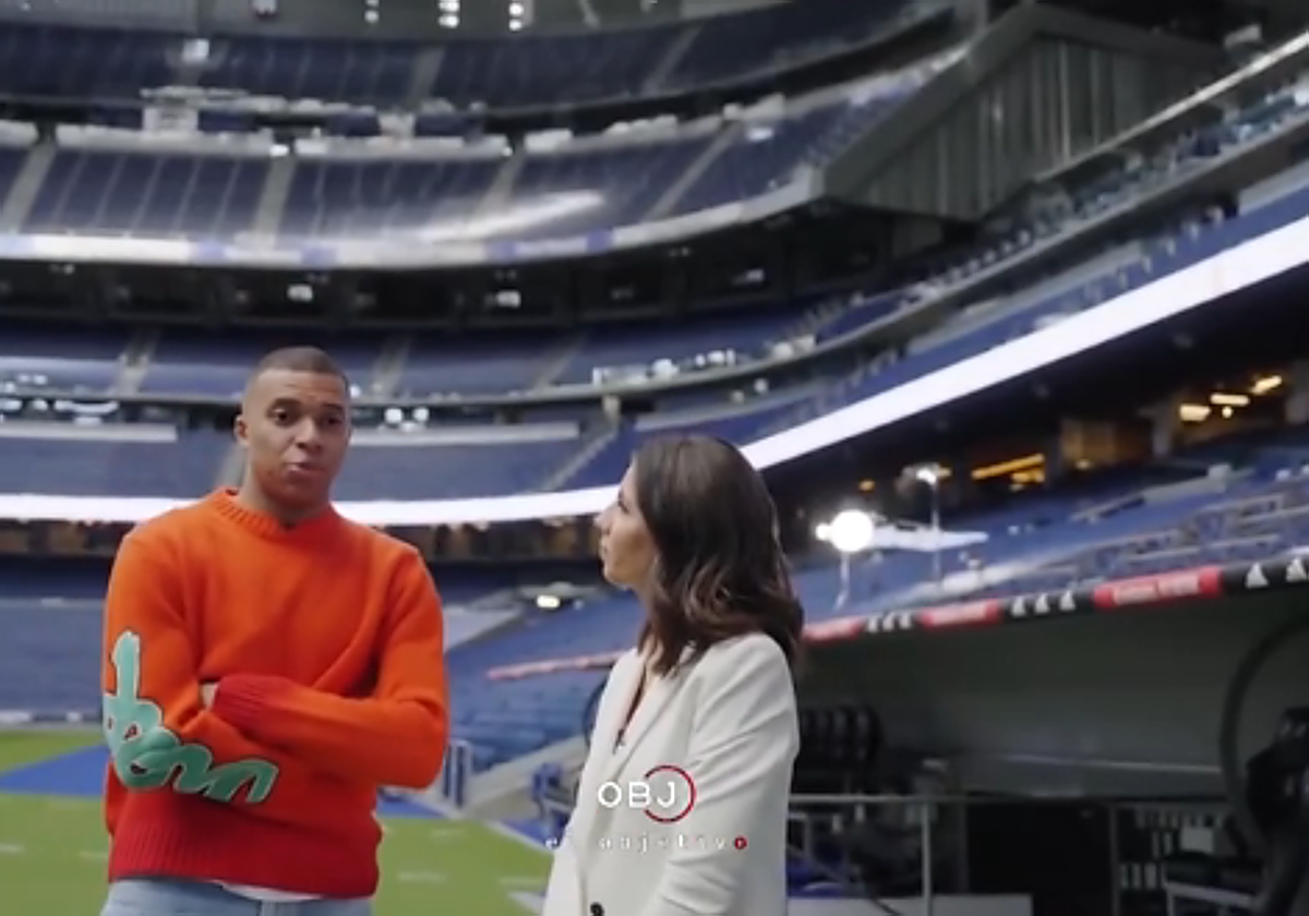 La conversación ha tenido lugar en las gradas del Santiago Bernabéu, en una entrevista emitida este domingo en 'El Objetivo'