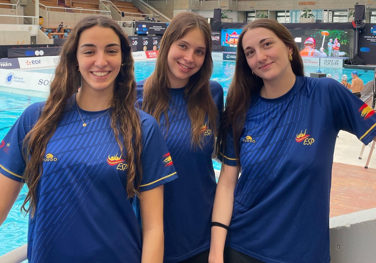 De izquierda a derecha, Aurora Lázaro, Alisa Ozhogina y Marina García Polo