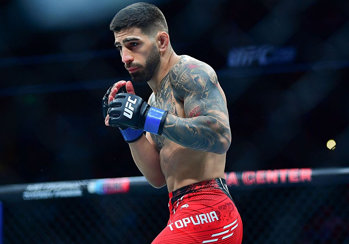 Ilia Topuria antes de uno de sus combates