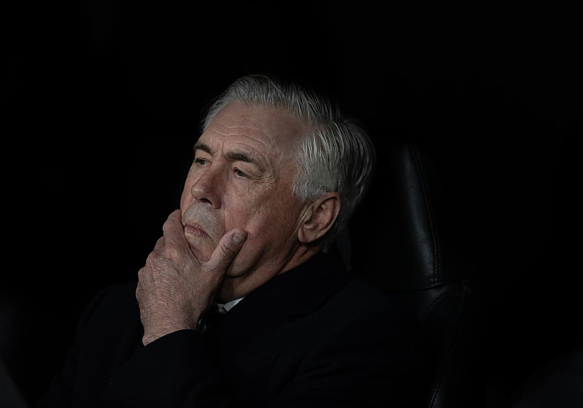 Ancelotti, durante el Real Madrid-Arsenal