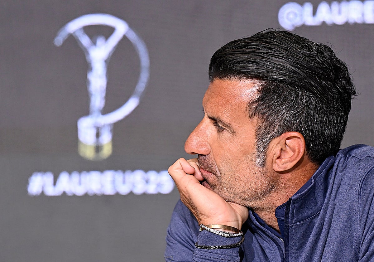 Figo, con los Laureus en Madrid