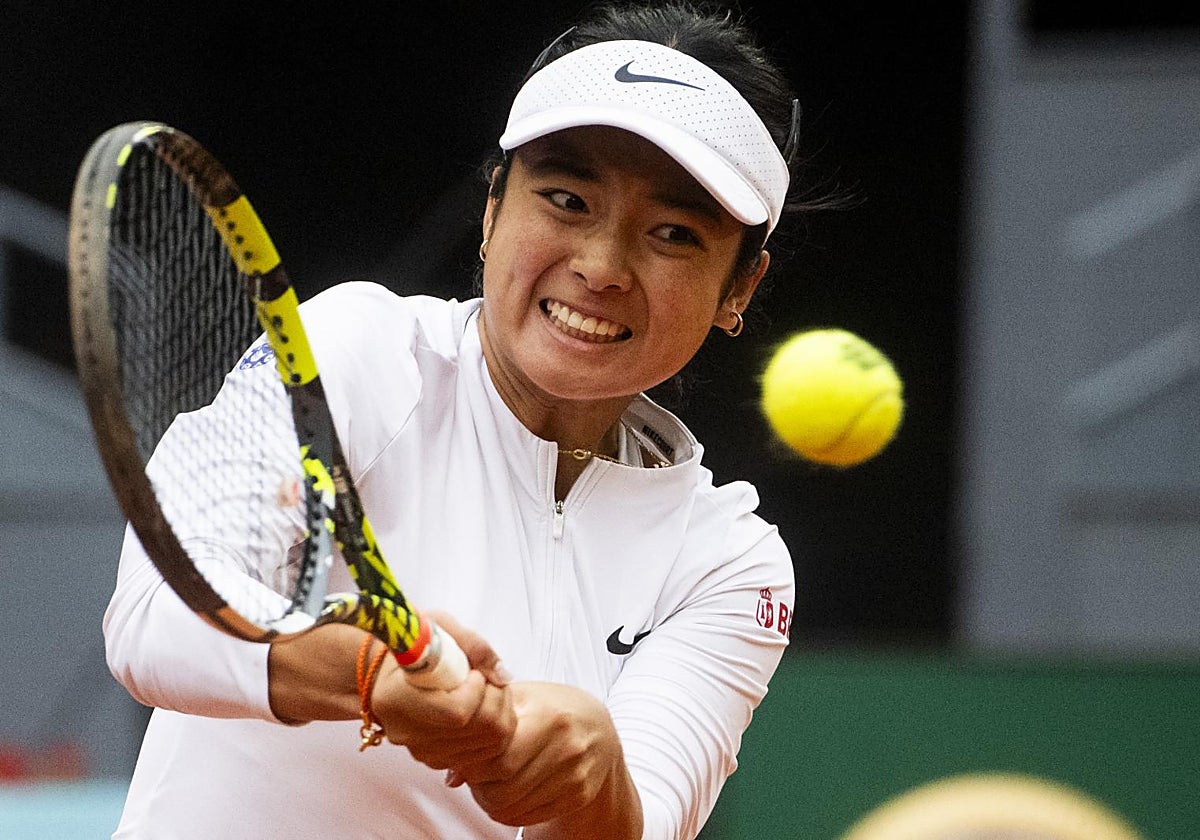 Alexandra Eala, este martes en el Mutua Madrid Open