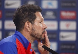 Simeone, en la rueda de prensa previa al duelo contra el Rayo Vallecano