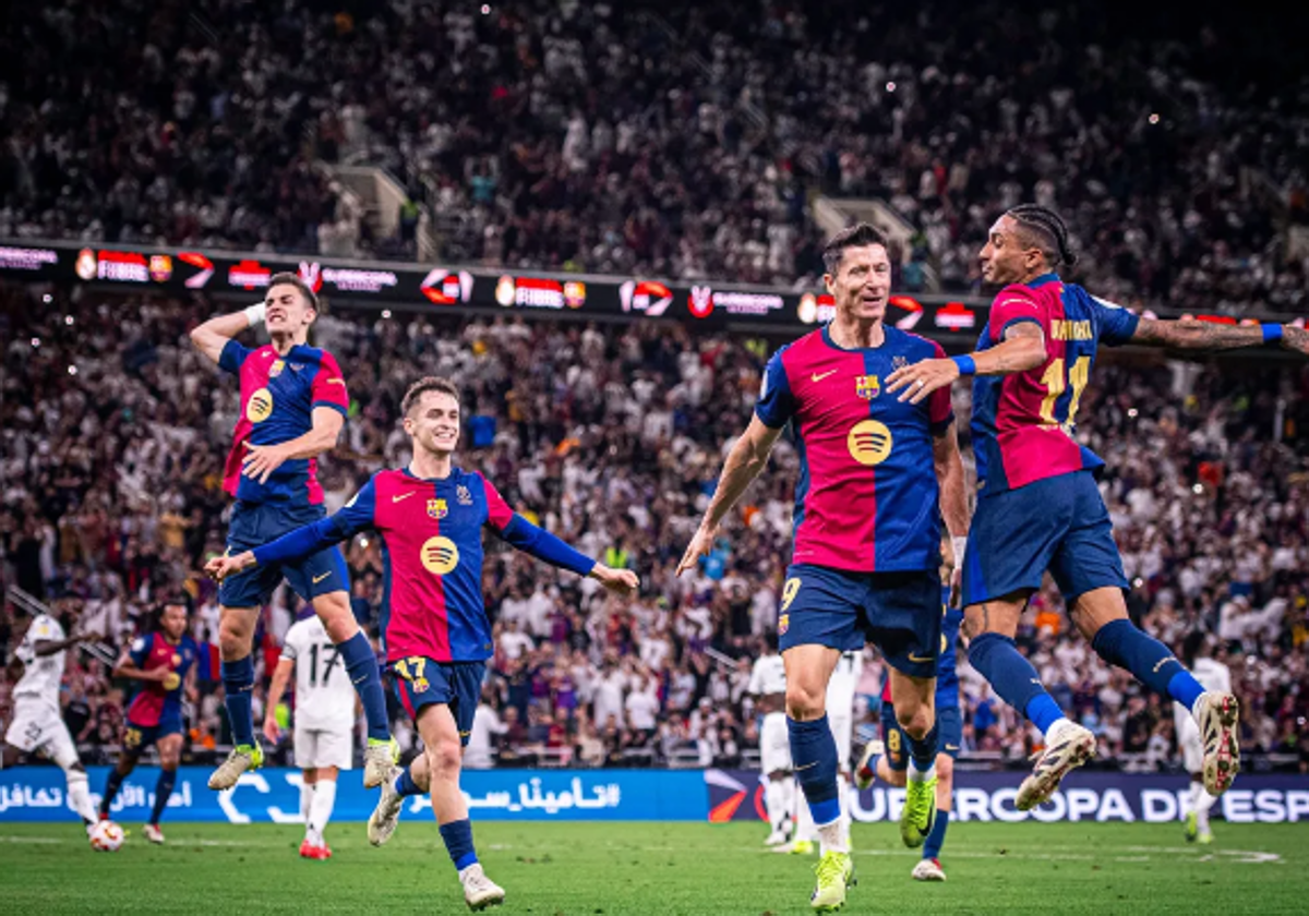Alineación del Barcelona contra el Real Madrid en la Copa del Rey