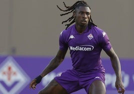 La Fiorentina espera a Moise Kean mañana para que esté disponible ante el Betis