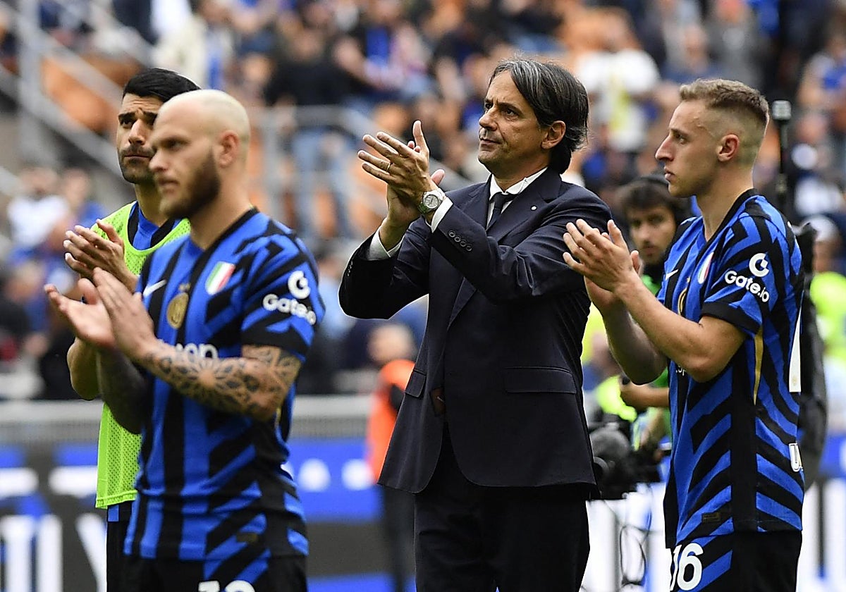 Inzaghi, técnico interista, tras caer ante la Roma