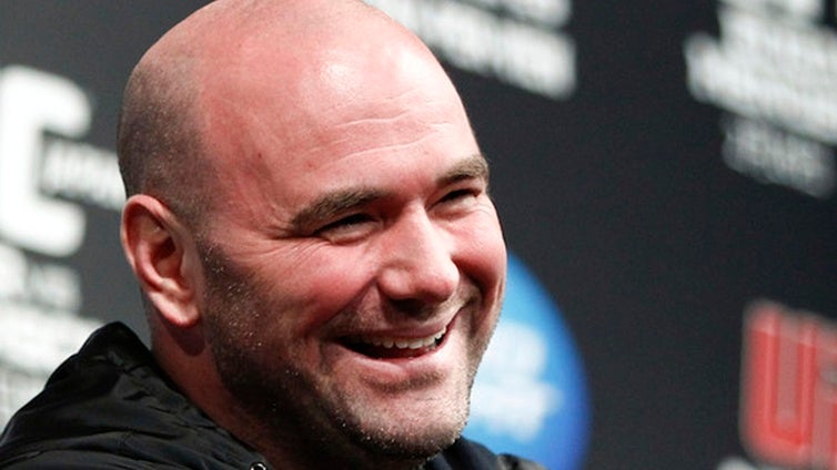La sonrisa de Dana White al ser preguntado por la pelea de Topuria contra Makhachev: «Veremos cómo se desarrolla...»