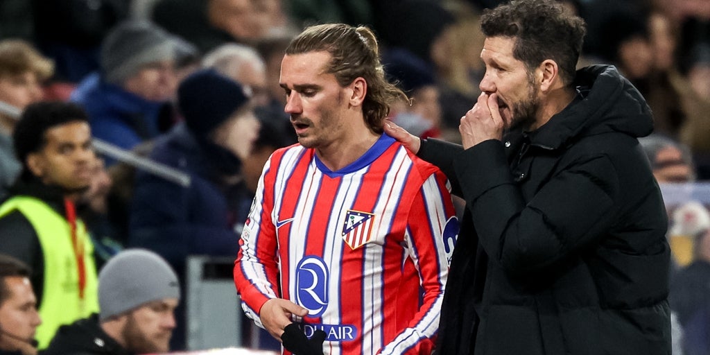 El coreado sobreesfuerzo exigido por Simeone pasa factura a Griezmann