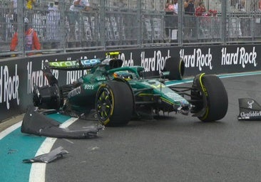 Fuerte accidente y enfado de Alonso: «Tenía que luchar contra Hamilton por el podio»
