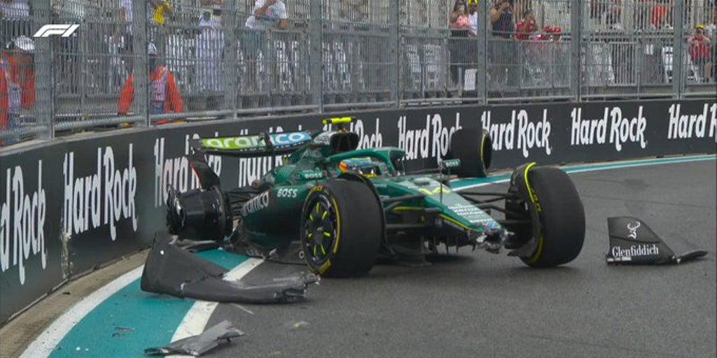 Fuerte accidente y enfado de Alonso: «Tenía que luchar contra Hamilton por el podio»