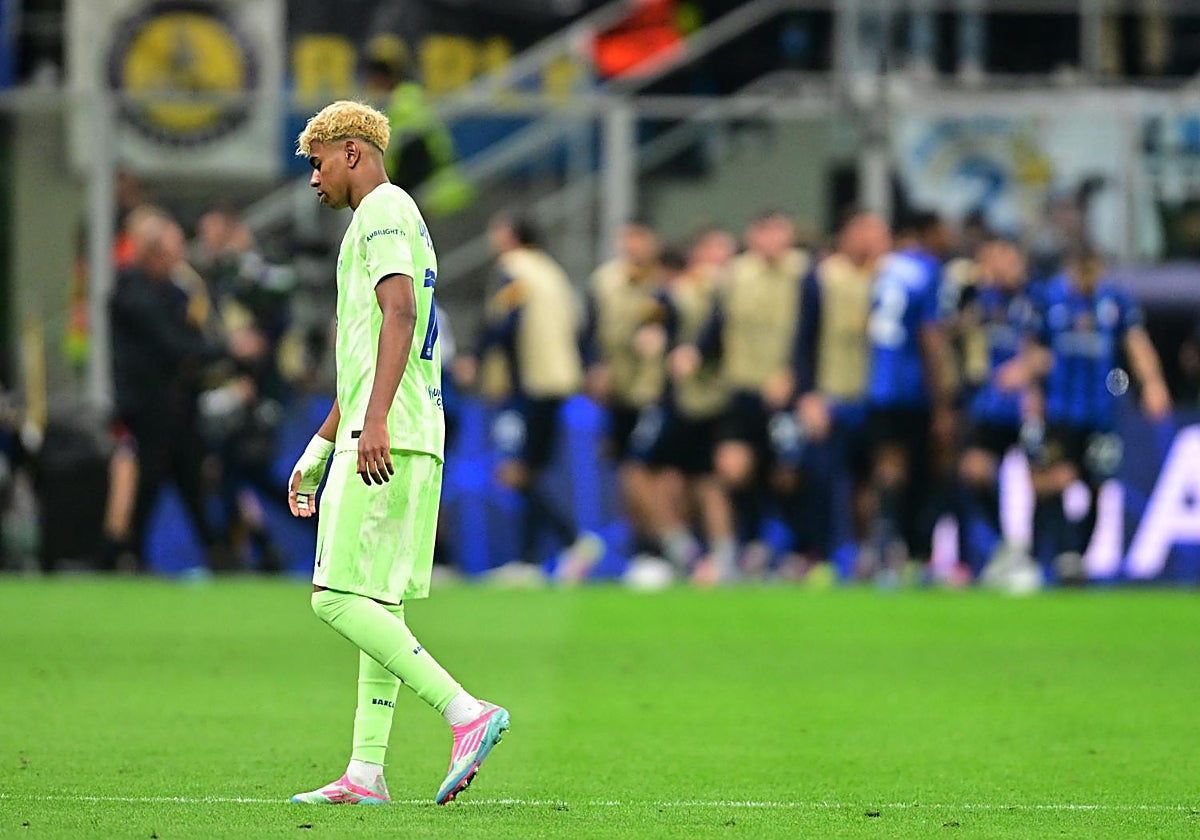 Lamine Yamal, abatido tras la eliminación del Barcelona