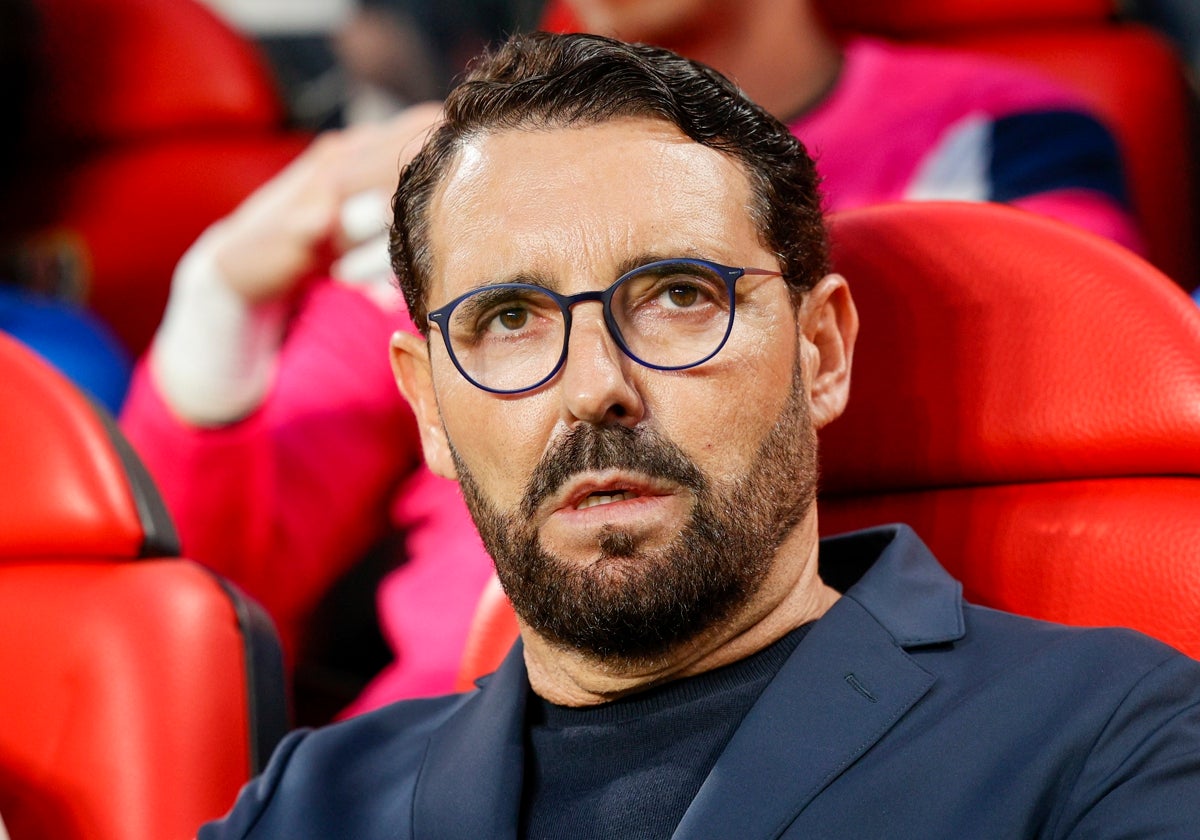El técnico José Bordalás durante un partido