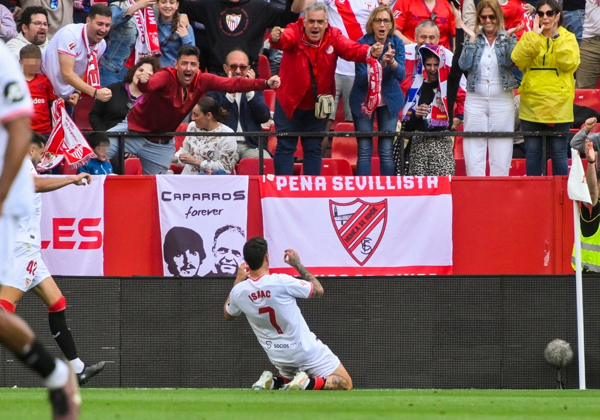 Isaac Romero celebra el gol ante el CD Leganés
