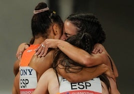 El relevo 4x100 de la sevillana Maribel Pérez hace historia: vence a Jamaica en China con récord de España