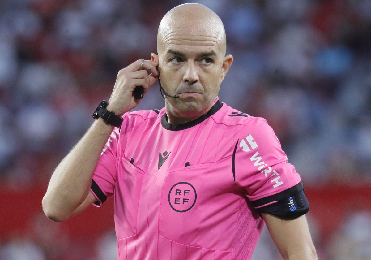Pablo González Fuertes, en un partido de Primera división