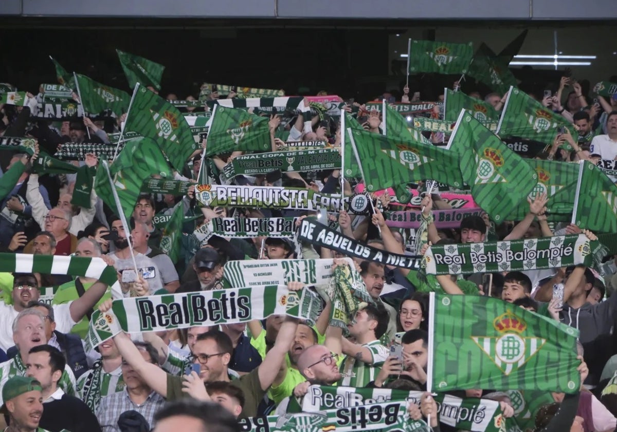 La afición del Betis, en un partido