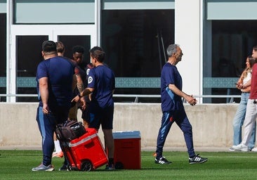Joaquín Caparrós, en el entrenamiento de este viernes