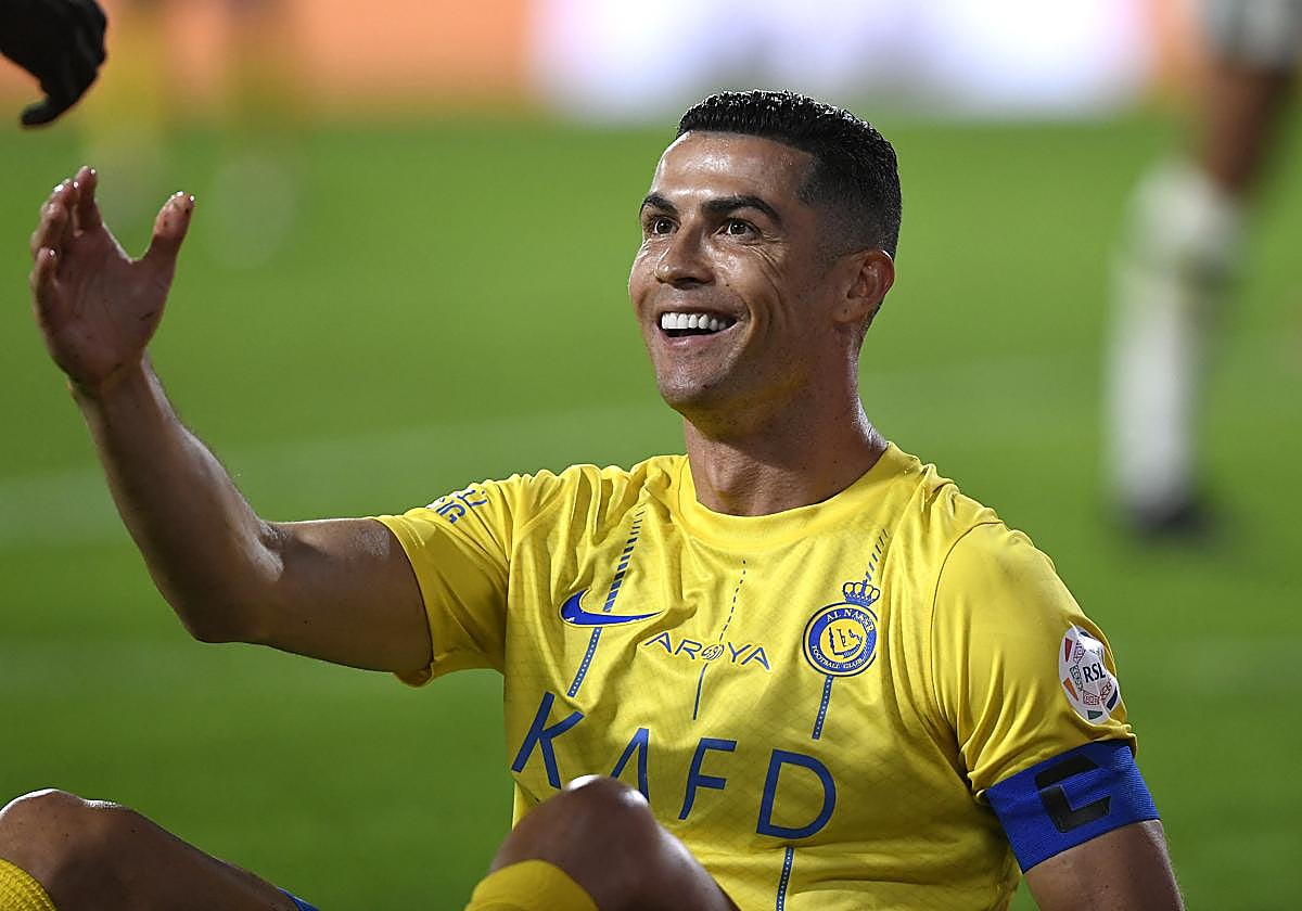 Cristiano Ronaldo en un partido con el Al Nassr