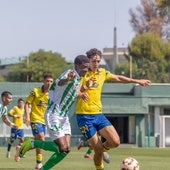 Lance del Betis juvenil contra Las Palmas disputado este domingo