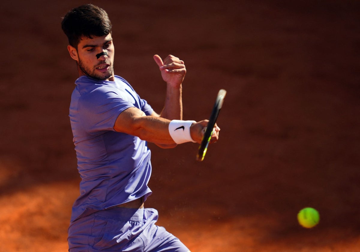 Carlos Alcaraz, durante el torneo de Roma