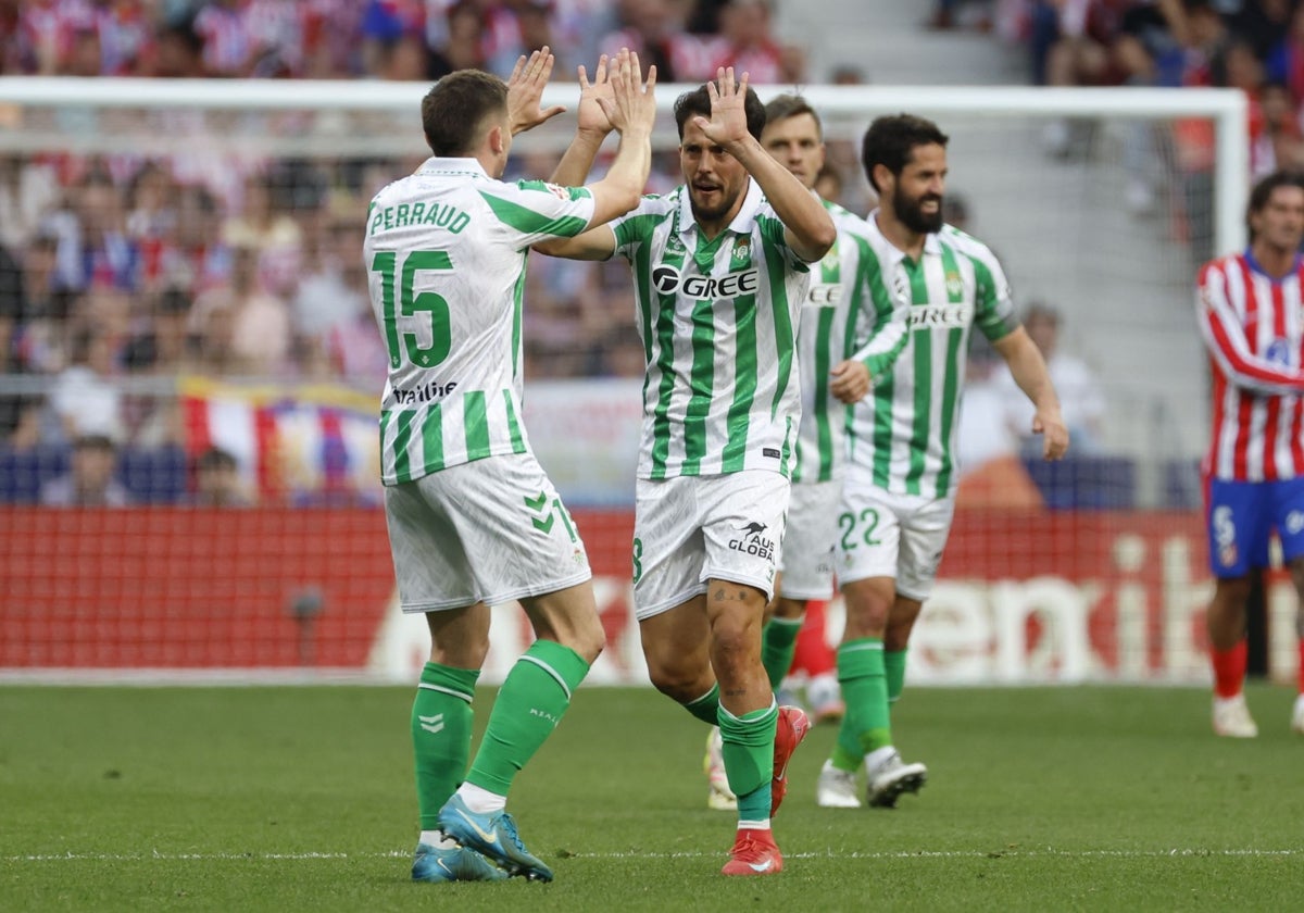 Fornals, tras marcar el gol del equipo bético en el partido ante el Atlético de Madrid
