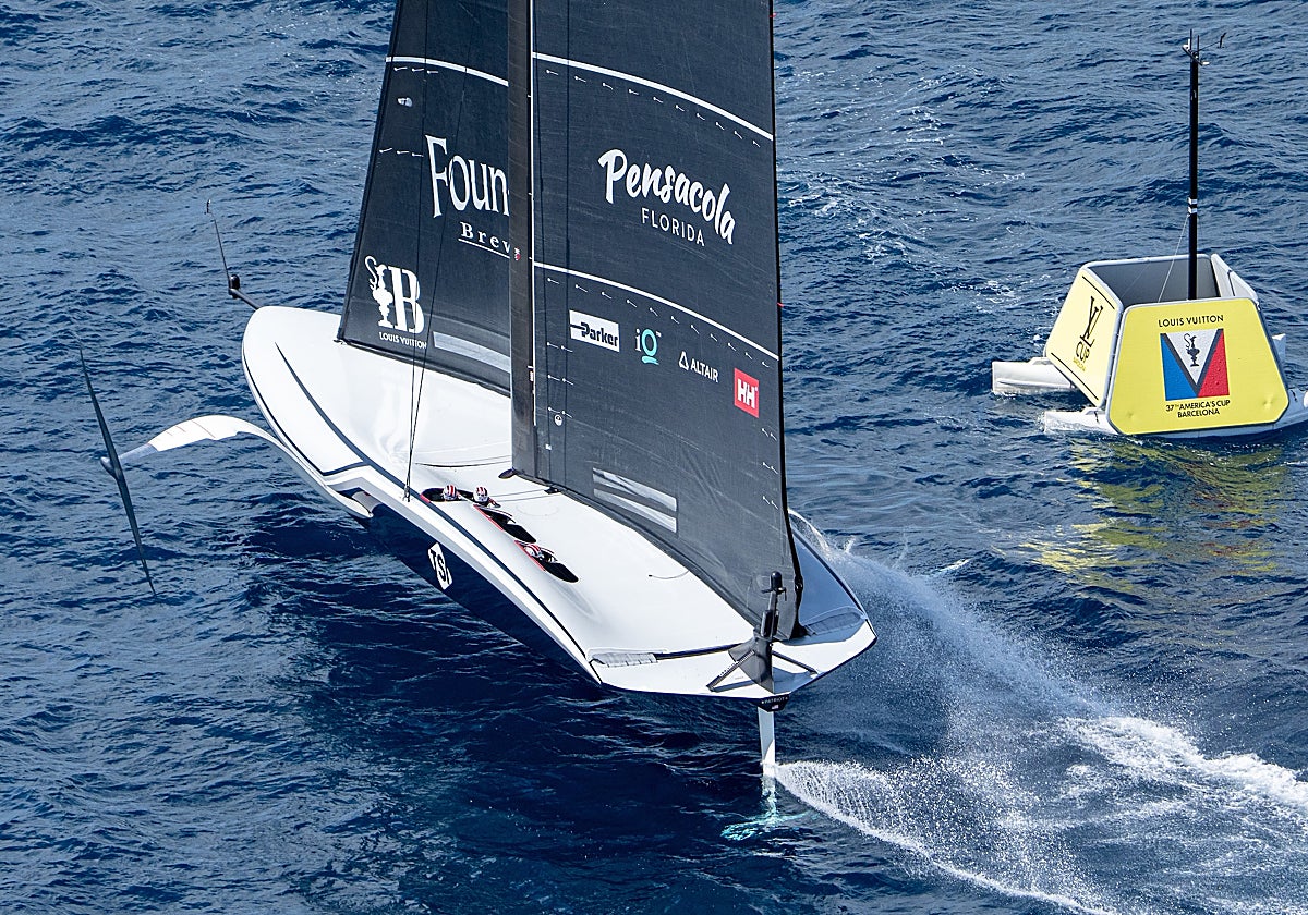 El American Magic durante su última participación en Barcelona